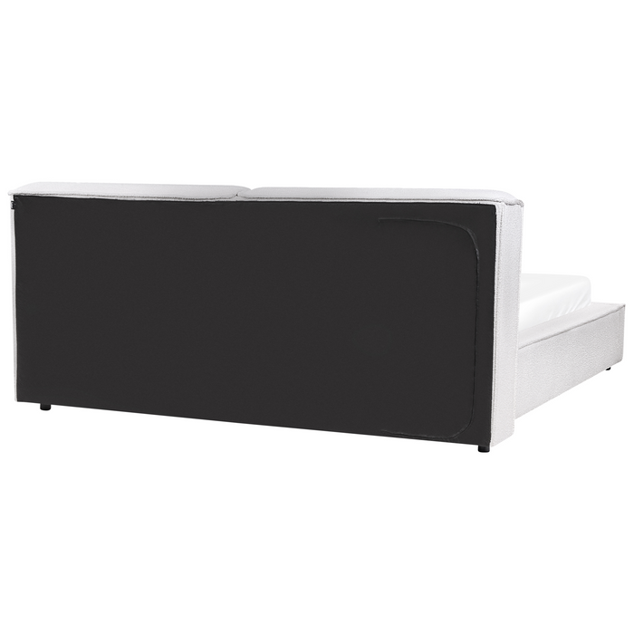 Beliani - LINARDS - Bed - Wit - 160 x 200 cm - Bouclé