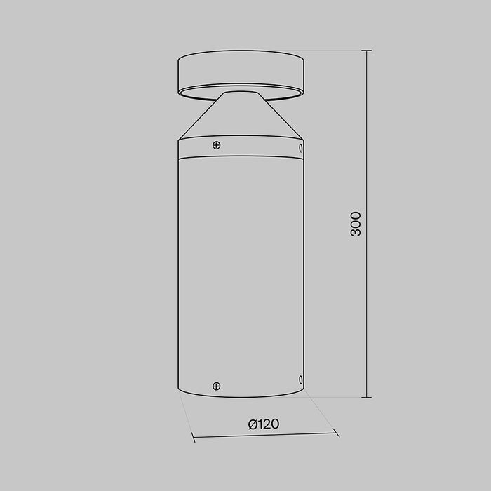 Maytoni Outdoor - Landschapsverlichting Olten - Grafiet - Ø12