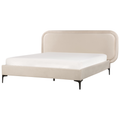 Beliani-SUZETTE-Tweepersoonsbed-Lichtbeige-180 x 200 cm-Polyester