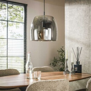 Hoyz Collection - Hanglamp 1L Drift Glass - Smoke Grey Glas