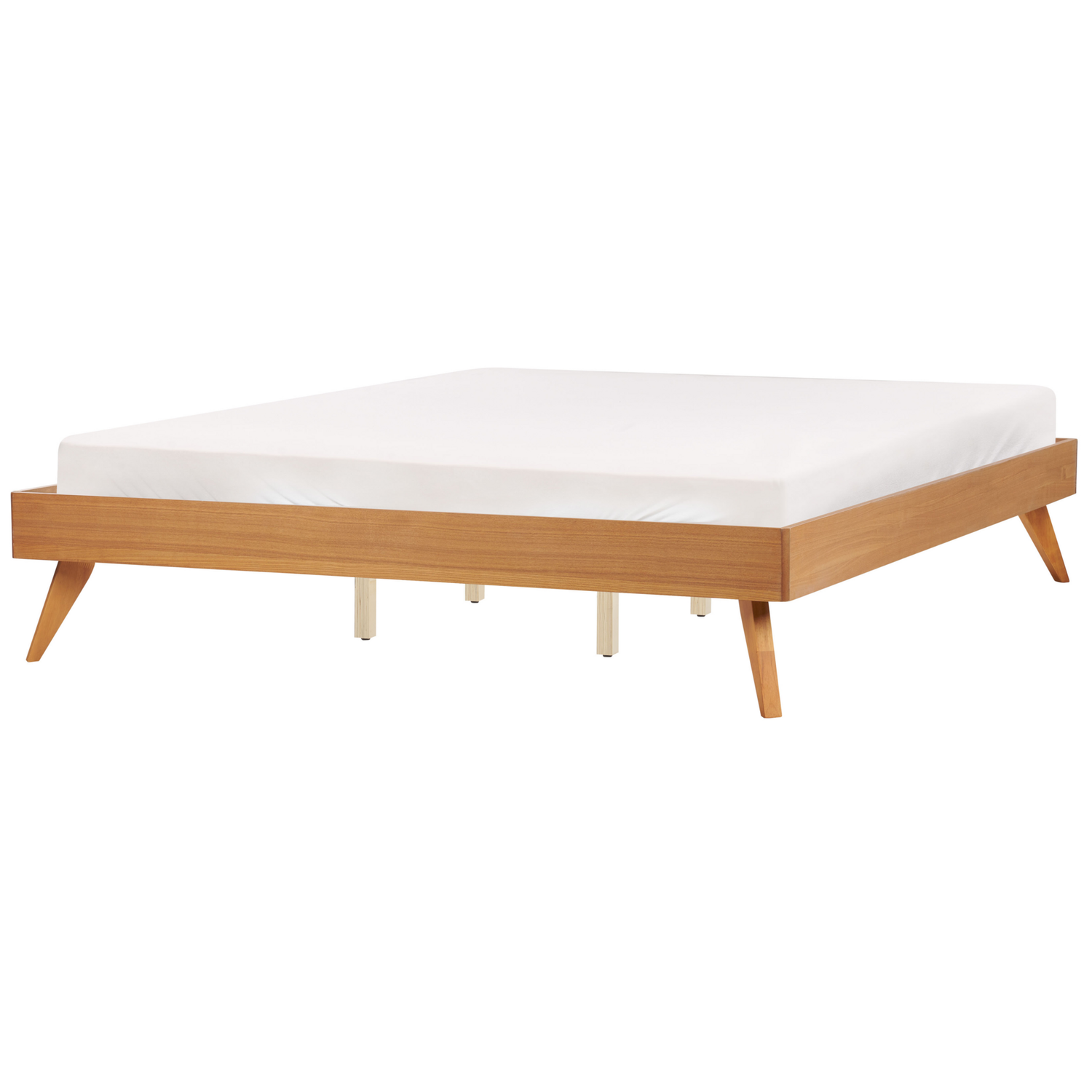 Beliani - BERRIC - Tweepersoonsbed - Lichthout - 180 x 200 cm - MDF
