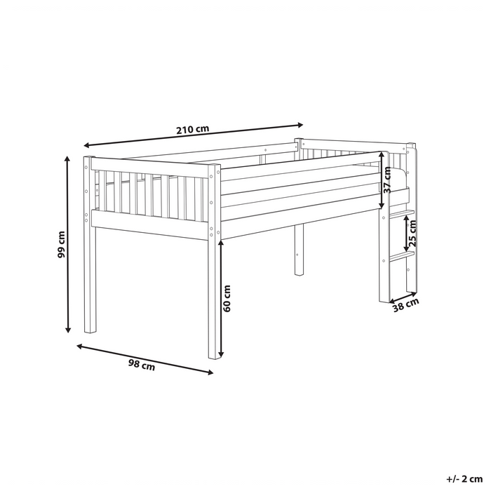 Beliani - PEIPIN - Kinderbed - Lichtbruin - 90 x 200 cm - Hout