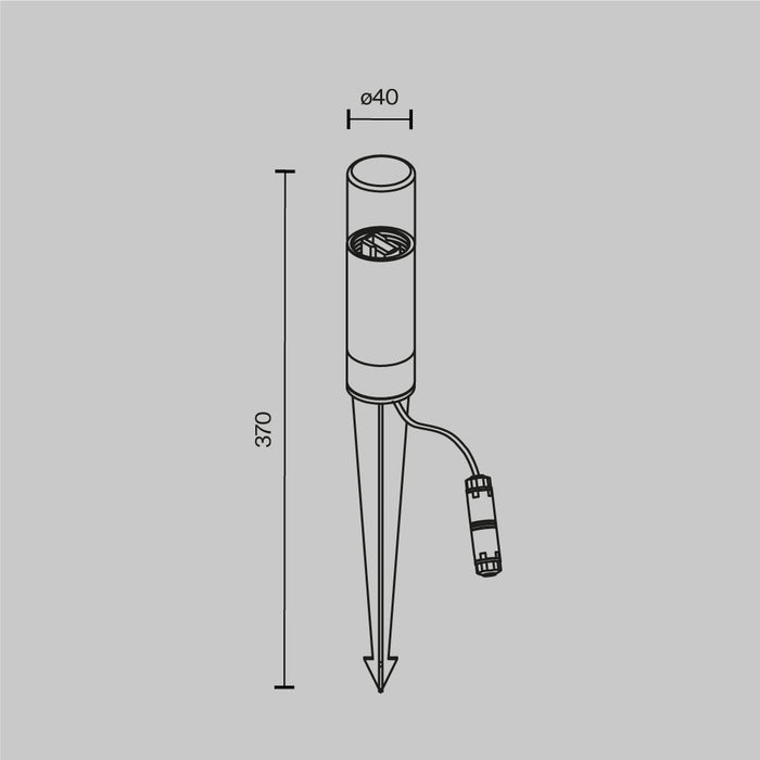 Maytoni Outdoor - Landschapsverlichting Glide - Grafiet - Ø4