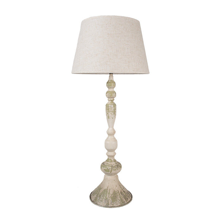 Clayre & Eef Tafellamp Ø 38x88 cm Beige IJzer Bureaulamp