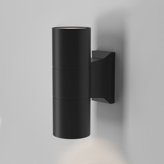 Maytoni Outdoor - Wandlamp Bowery - Zwart - Ø6,4