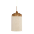 Light&living Hanglamp Ø22x41,5 cm DANIA hout print naturel+touw crème