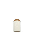 Light&living Hanglamp Ø27,5x52 cm DANIA hout print naturel+touw crème
