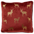 Deer - Kerst kussenhoezen - 45x45 cm, rood