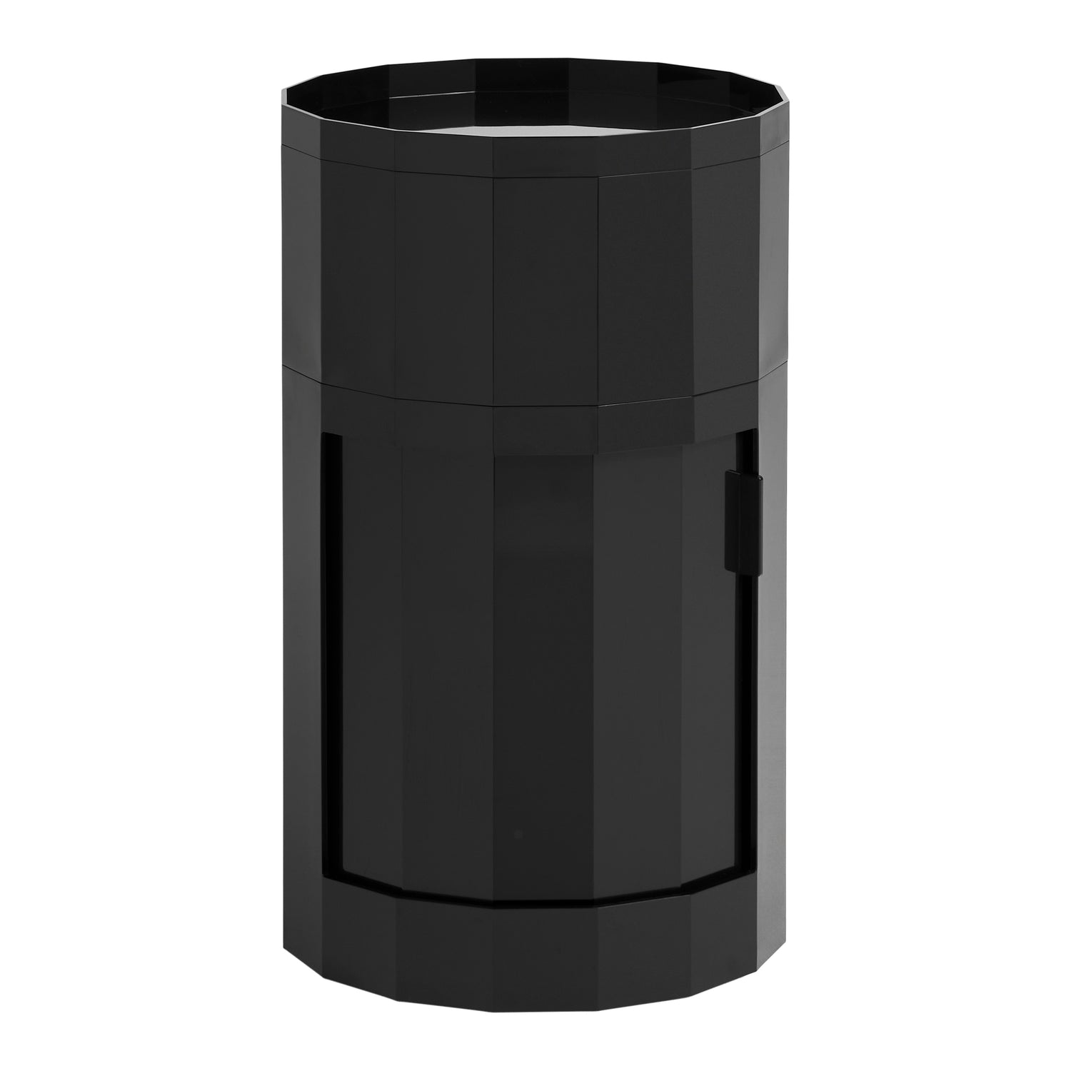 HAY Facet Bijzettafel met Opbergvak - High - Antraciet