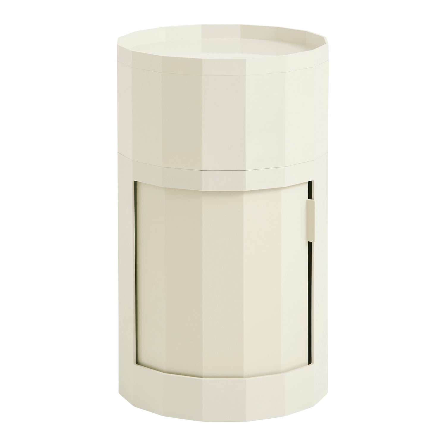 HAY Facet Bijzettafel met Opbergvak - High - Eggshell