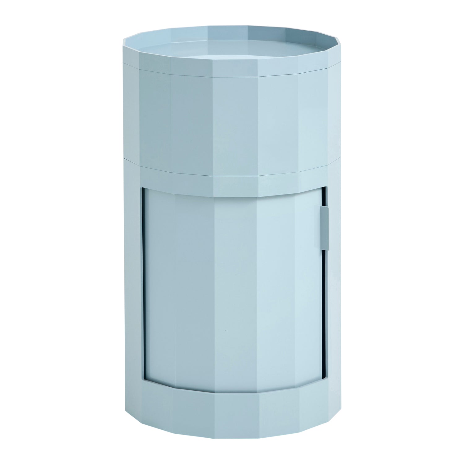 HAY Facet Bijzettafel met Opbergvak - High - Misty Blue