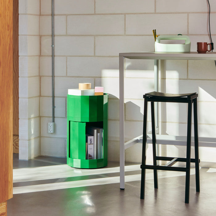 HAY Facet Bijzettafel met Opbergvak - High - Spinach Green