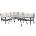 Sergio lounge-diningset - 3-delig - links - carbon black - desert sand