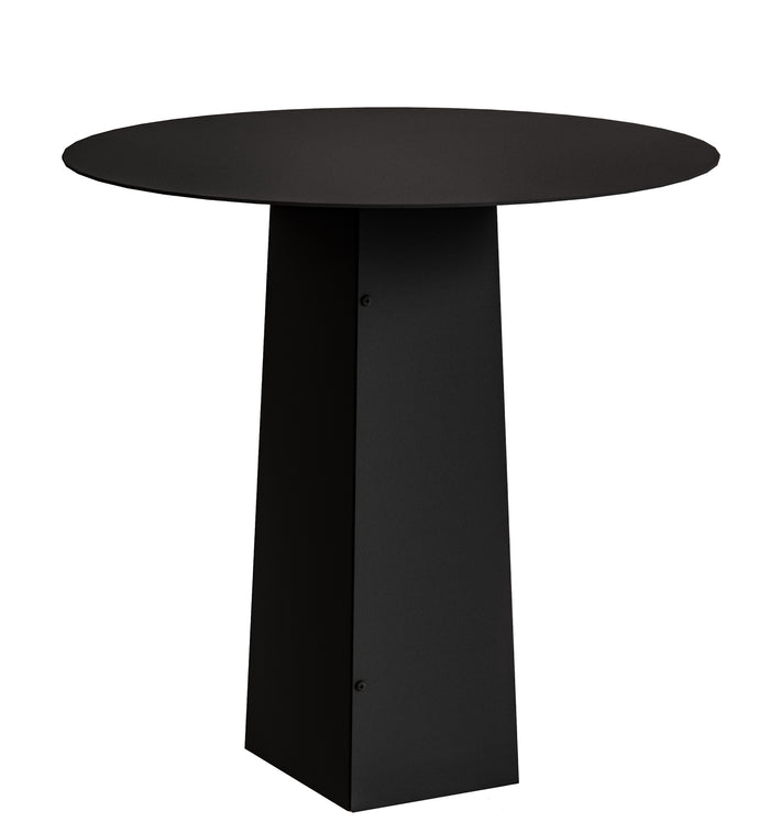 Gorillz Charm Ronde Bijzettafel - 50x50 cm - Metaal Tafeltje -Zwart