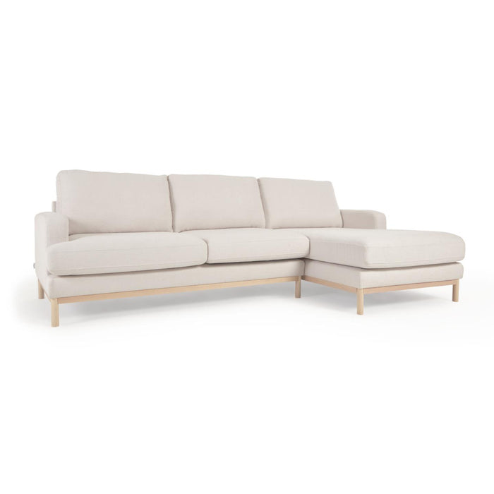 Kave Home Mihaela 3-Zitsbank Chaise Longue Rechts - Wit