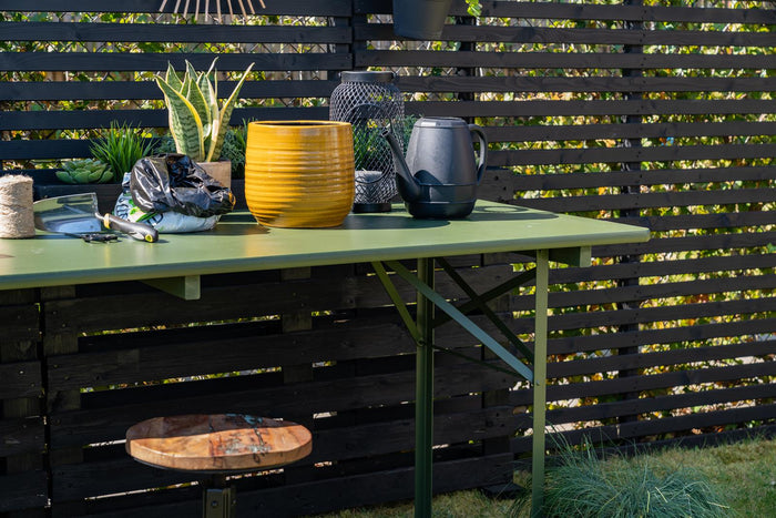 inklapbare biertafel Berlijn 200 x 70 cm olijfgroen