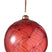 J-Line kerstbal Cirkel Glitter - glas - rood - extra large - 6 stuks
