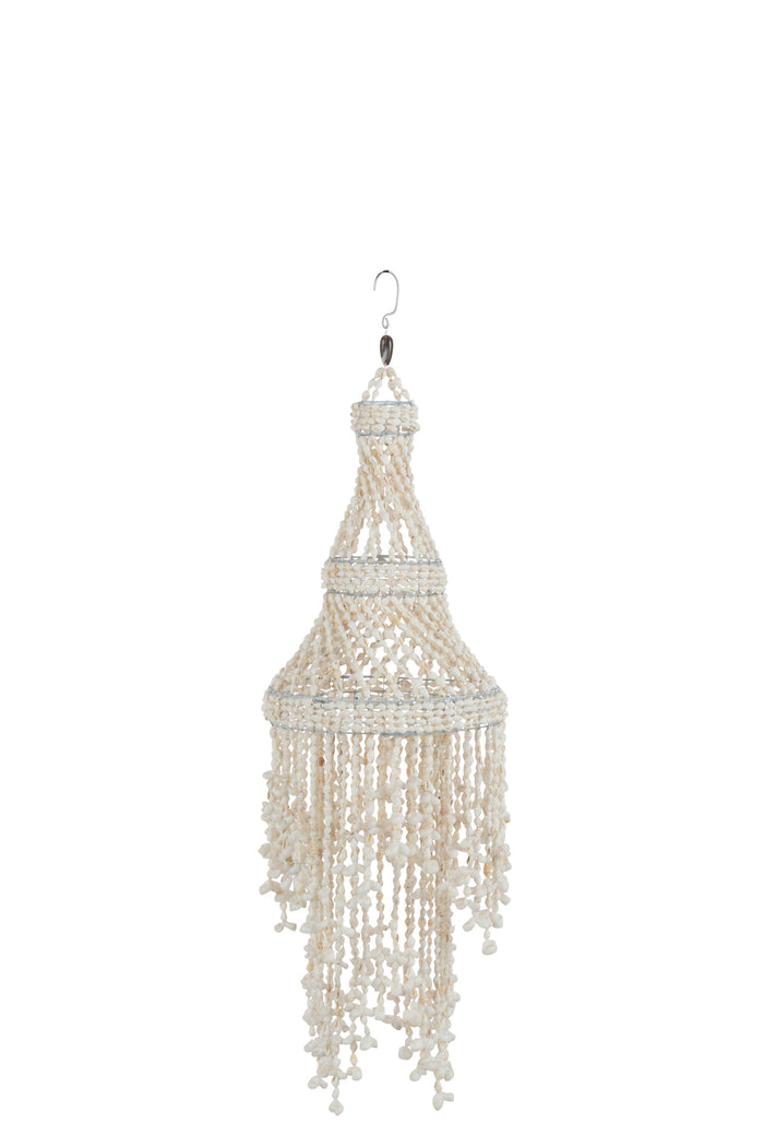 J-Line lampenkap Kasteel - schelp - wit