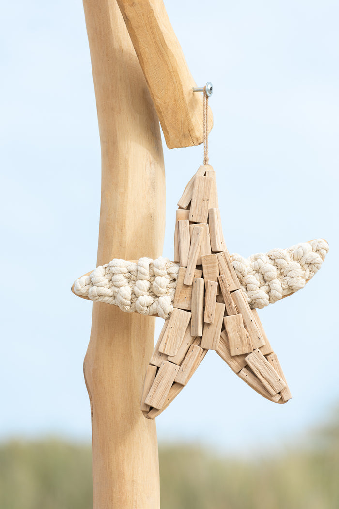 J-Line Hanger Zeester - hout - naturel