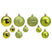 Bellatio decorations Kerstballen - 100x - lime groen - kunststof