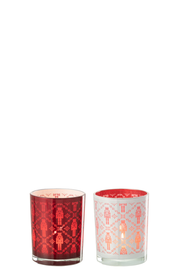 J-Line decoratie bal Hanger Rond|Koraal - kunststof - roest - doos van 5