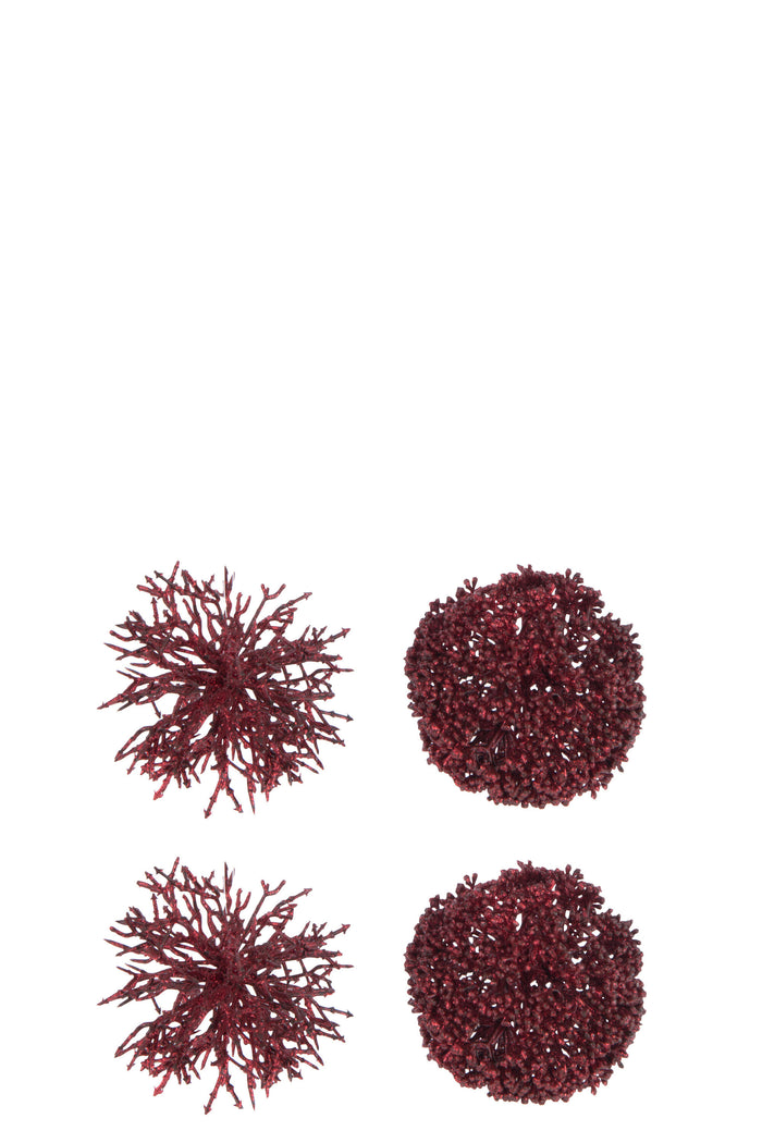 J-Line hanger Bal Rond|Koraal - kunststof - rood - doos van 5