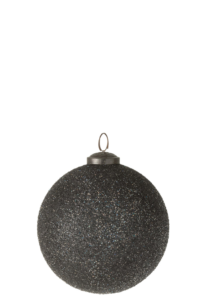 J-Line kerstbal Ornament Glitter - glas - paars - large - 4