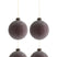 J-Line kerstbal Parels - glas - bordeaux - medium - doos van 4