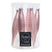Decoris kerstbal pegels - 6x - lichtroze - D15 cm - glas