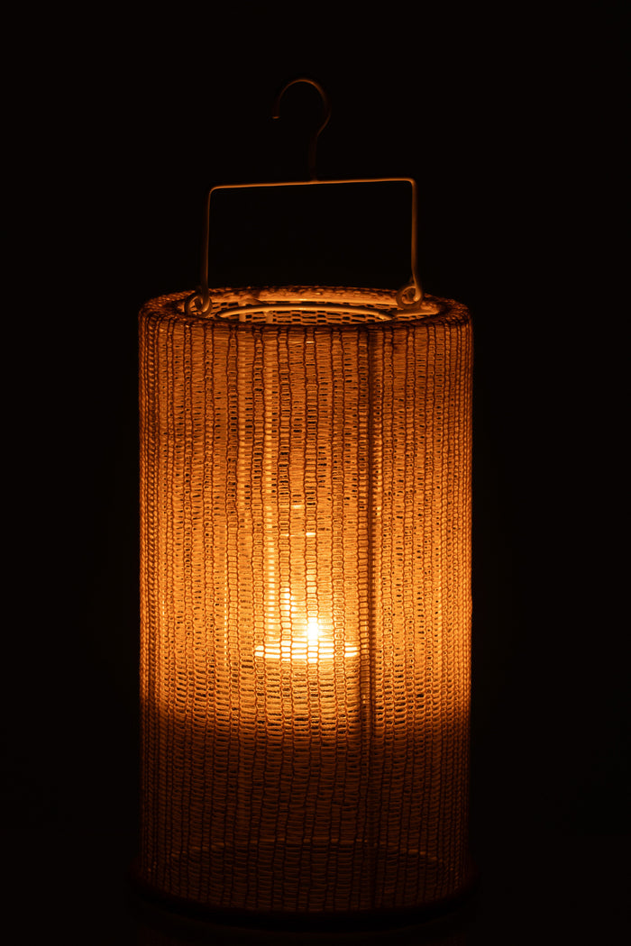 J-Line kerstbal Lijnen Pailletten - glas - bruin - doos van 6