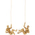J-Line wanddecoratie Hanger Figuur - polyresin|metaal - goud - 2 stuks