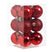 Cosy @Home Kerstballen Rood  ø 6 cm - 12 Stuks