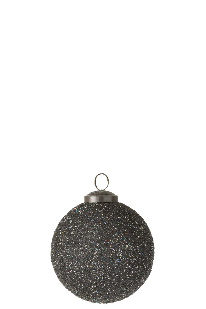 J-Line kerstbal Ornament Glitter - glas - paars - small - 4