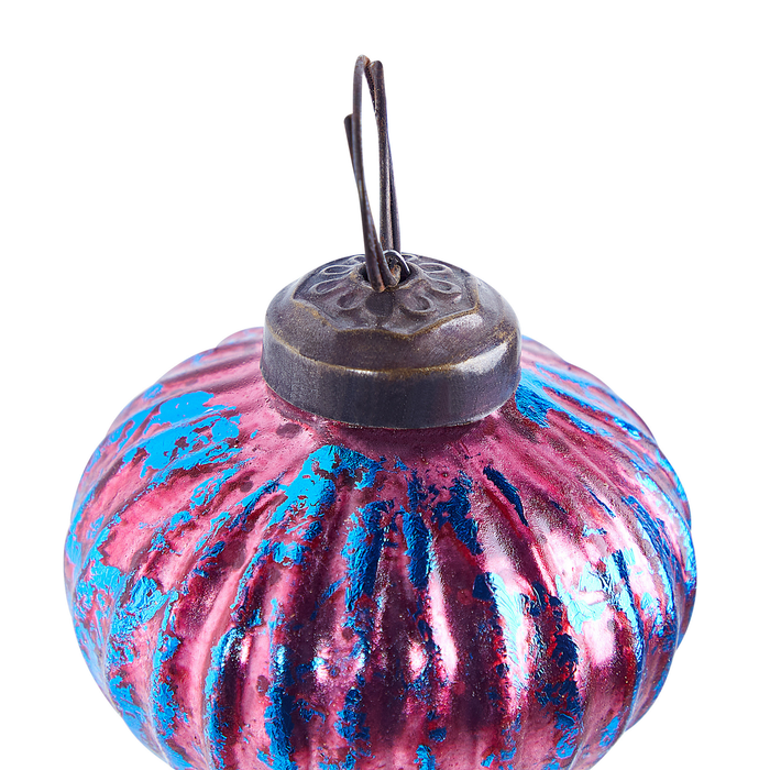 Beliani - ASTRALE - Kerstballen set van 6 - Roze - Glas