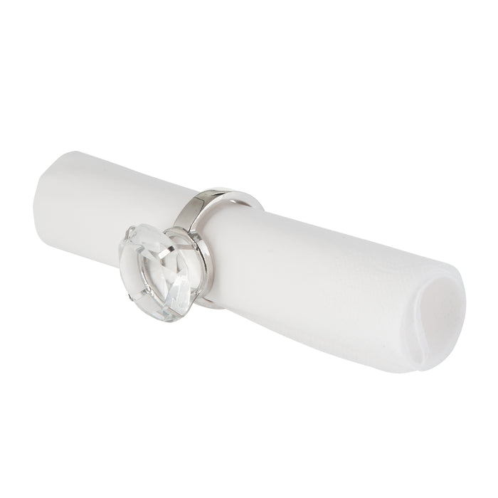 J-Line kerstbal Parels - glas - paars - small - doos van 4 stuks