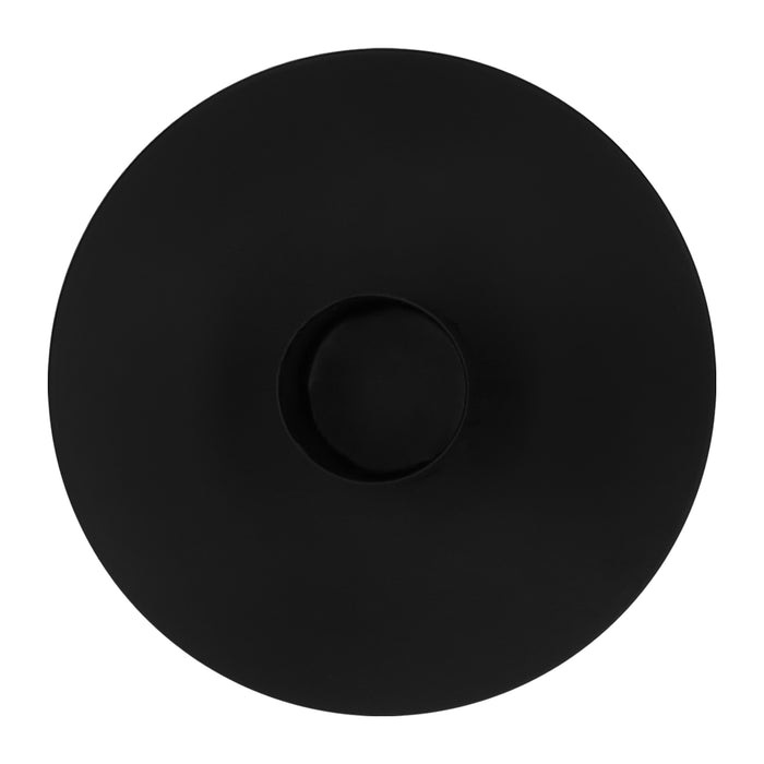 QUVIO Kaarsenstandaard rond -10 x 3 cm - Metaal - Zwart