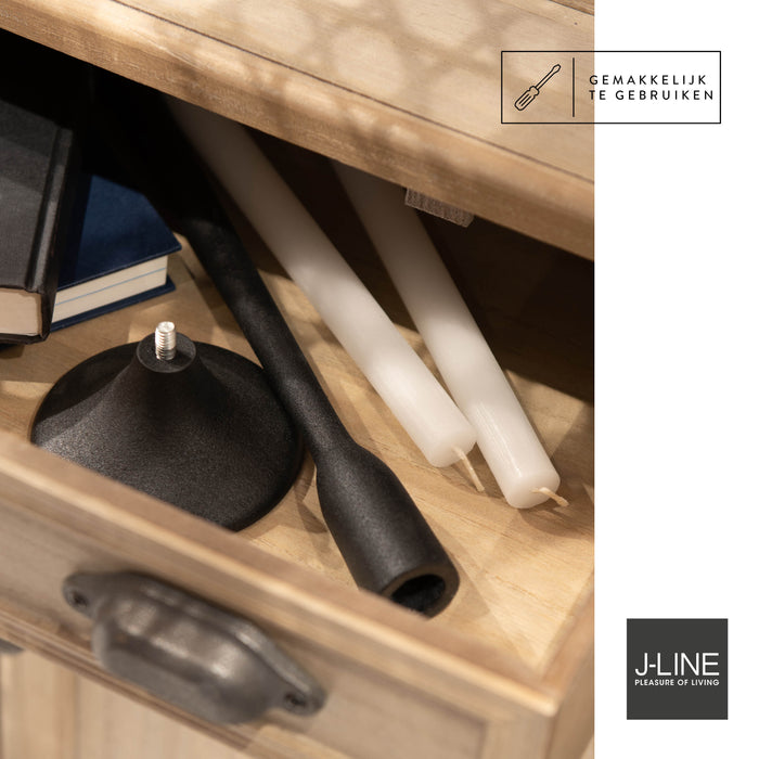 Kandelaar | Metaal | Zwart | 10.5x10.5x (h)41 Cm