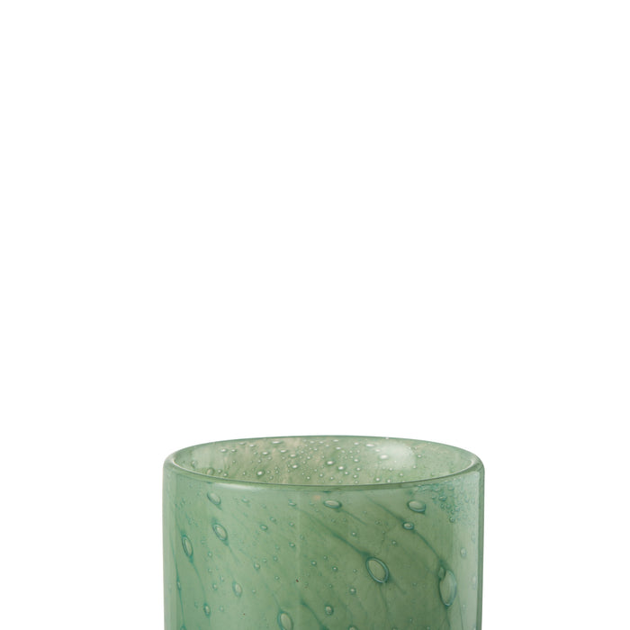 J-Line theelichthouder Jade - glas - groen - small