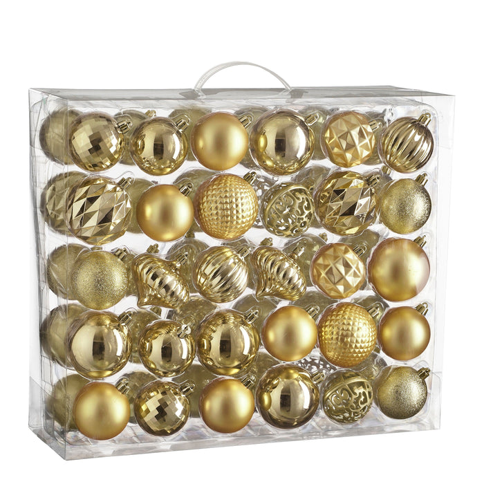 House of Seasons Kerstballen Set - 60 Stuks - Goud