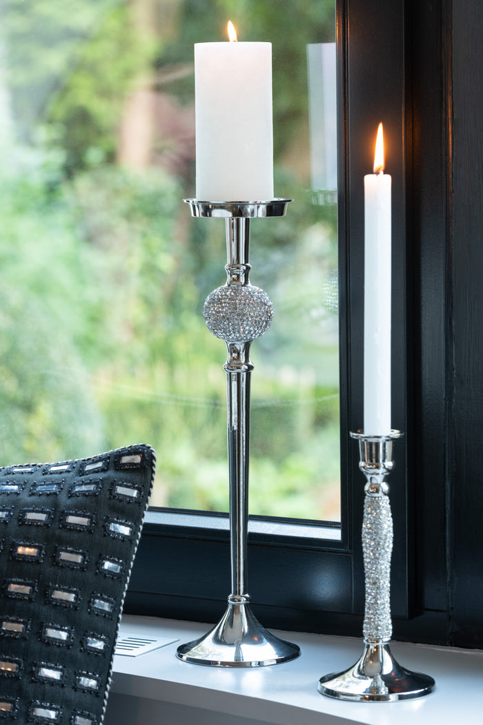 J-Line kandelaar Diamant - aluminium - zilver - small