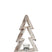 J-Line theelichthouder Kerstboom - hout - bruin|wit - small