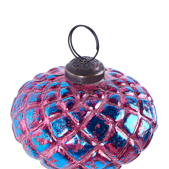 Beliani - ASTRALE - Kerstballen set van 6 - Roze - Glas