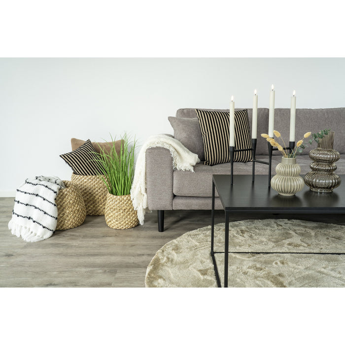 QUVIO Kandelaar voor 4 kaarsen – Metaal – Zwart