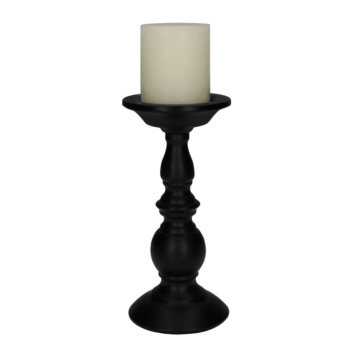 QUVIO Kandelaar - 21 cm - Metaal - Zwart