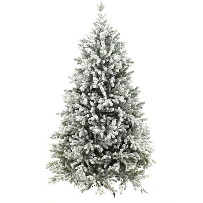 Snowy Hamilton Hinged kunstkerstboom - 228 cm - Wit geflockt