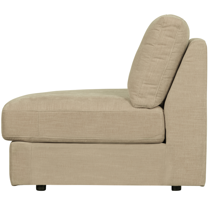 vtwonen Family 1-Zits Bank Element Ronde Hoek Links - Polyester - Zand