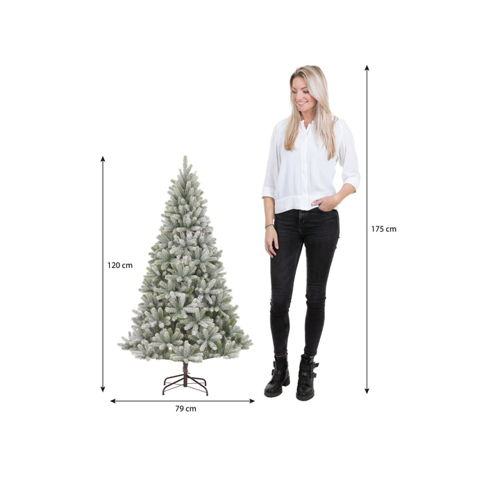 Black Box Trees Nagoya Kunstkerstboom - H120 x Ø79 cm - Groen Frosted