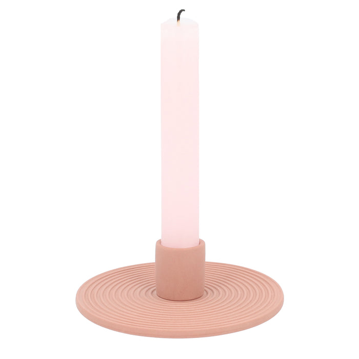 QUVIO Kaarsenstandaard rond - Keramiek - Terra Cotta