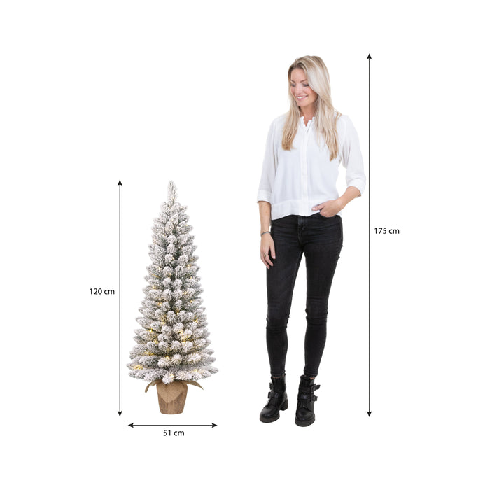 Black Box Trees Gerlos Kunstkerstboom met Verlichting - H120 x Ø51 cm