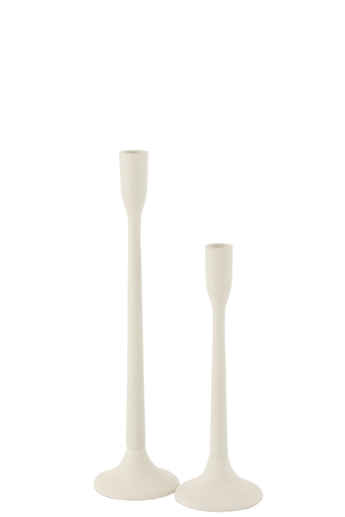 J-Line kandelaar - metaal - wit - large